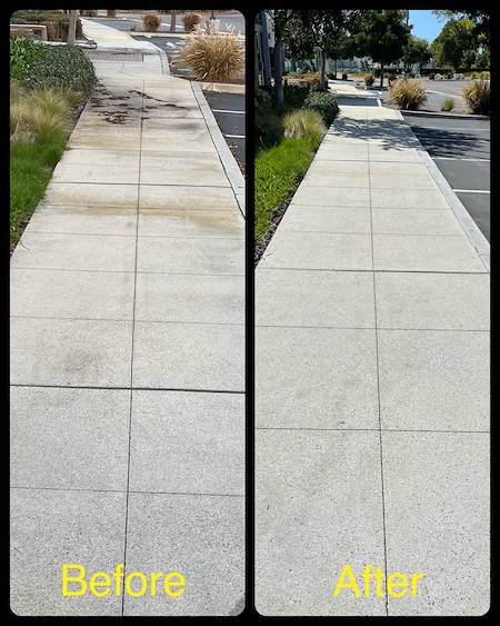 Sidewalk cleaning for slip resistance keep walkways ada friendly